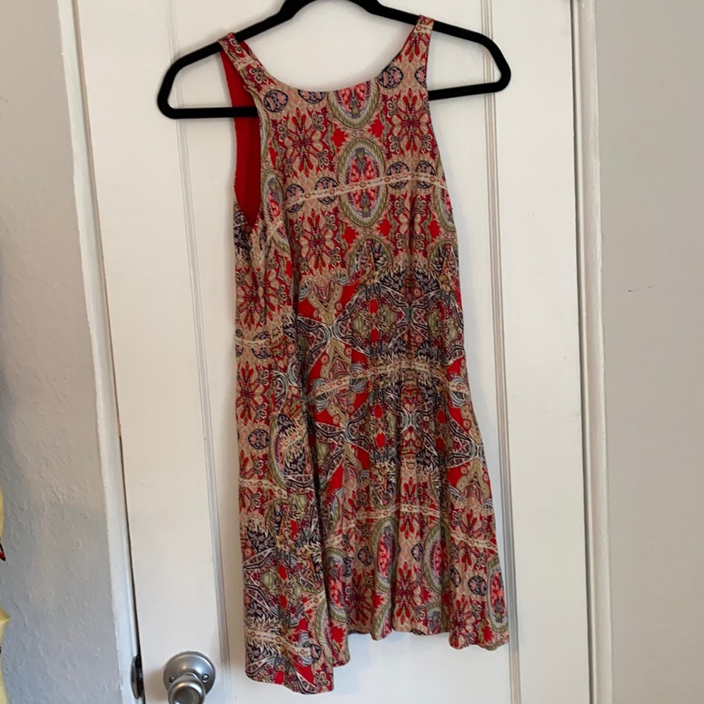 Lulus Design Major Red Patterned Swing Dress